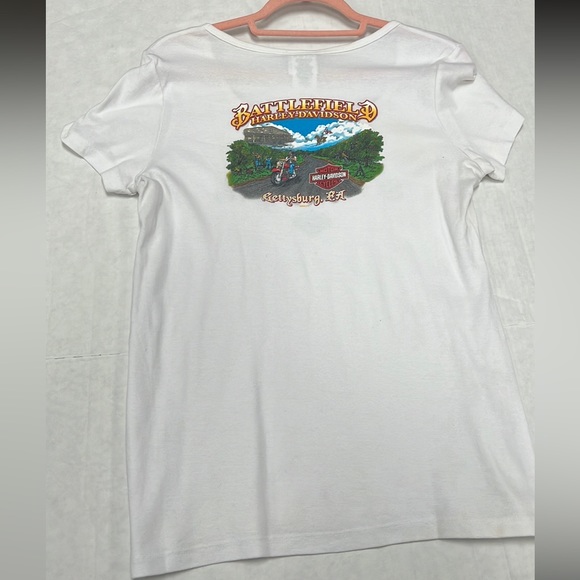 🦩SOLD🦩❌ Harley Davidson Shirt Womens Large Gettysburg PA - Picture 3 of 7